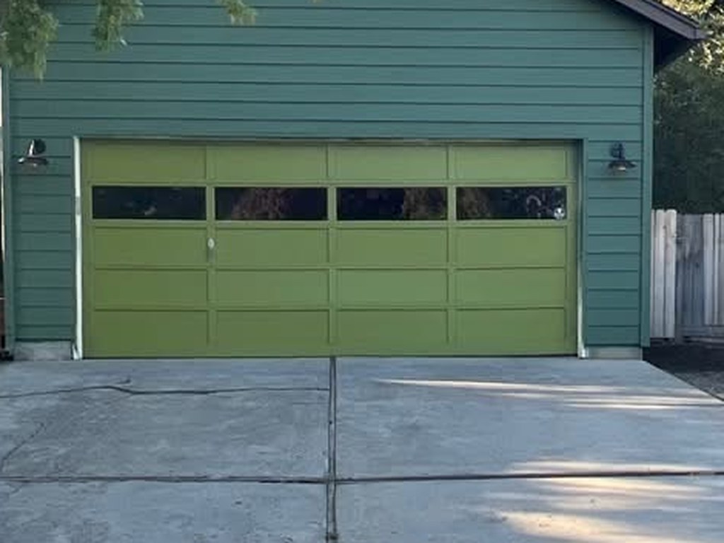 Before: new door installation problem on a Sacramento area garage door