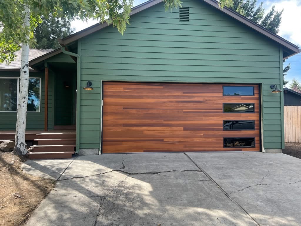 After: completed new door installation by A&M Garage Door & Gate Service in Sacramento